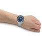 Lorus Mens Dated Blue Dial With Stainless Steel Bracelet Watch RH933NX9