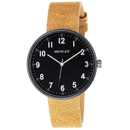 Henley Mens Leather Strap Watch- Multiple Colours H02195