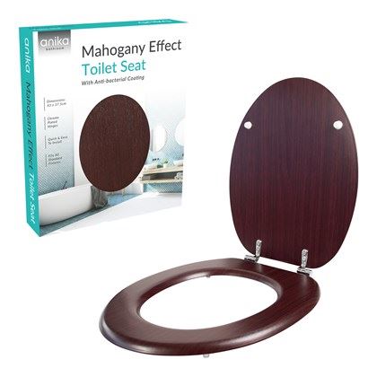 Anika Mahogany Effect Toilet Seat (Carton of 6)