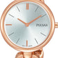 Pulsar Ladies Rose Gold Plated Silver Dial Bracelet Watch PM2268X1