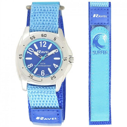 Ravel Deluxe Boy's Girl's 5ATM Bold Fabric Strap watch RD12