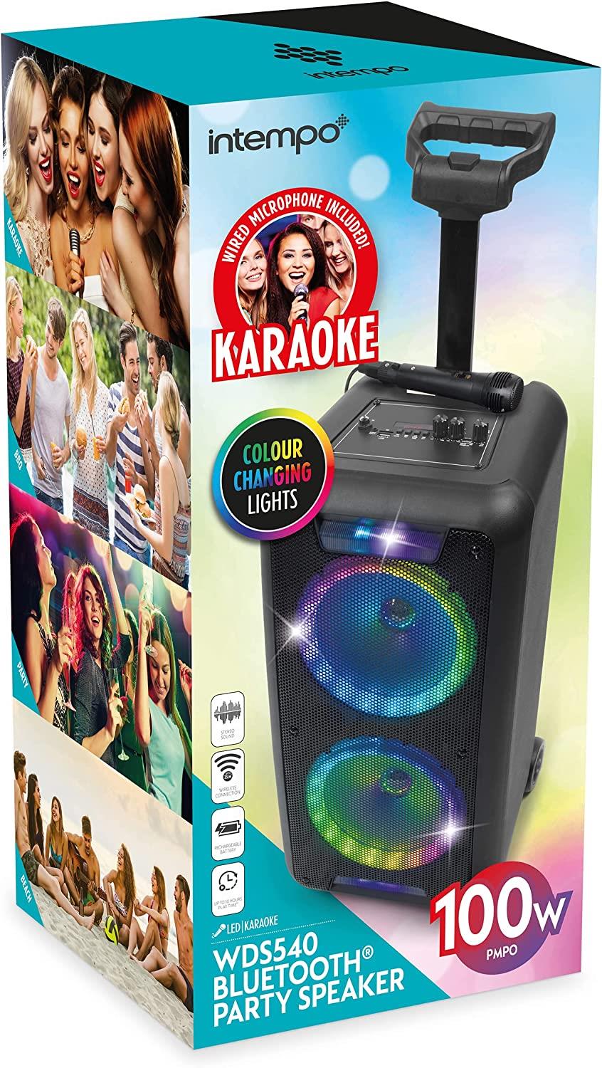 Intempo 100W Trolley Bluetooth Karaoke Speaker