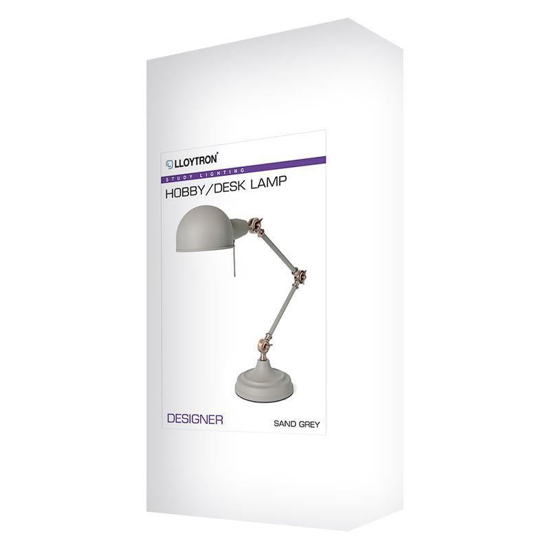 Lloytron 35w Designer Hobby Desk Lamp grey/copper