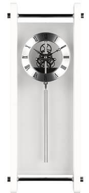 A8041 TWINS SKELETON MOVEMENT PENDULUM WALL CLOCK IN BLACK