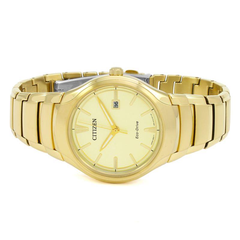 Citizen Mens Gold Plated Eco-drive Watch Aw1552-54p