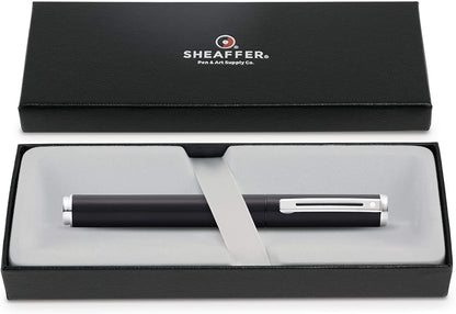 Sheaffer E1920551 Pop Rollerball Pen Medium Tip BLACK with Chrome Trim Black Ink