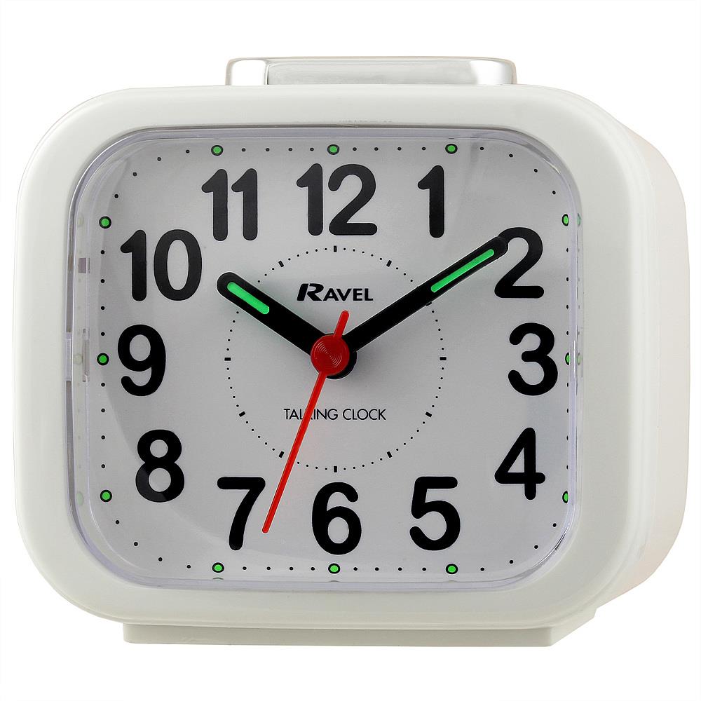 RAVEL TALKING QUARTZ ALARM CLOCK RCT1 AVAILABLE MULTIPLE COLOUR