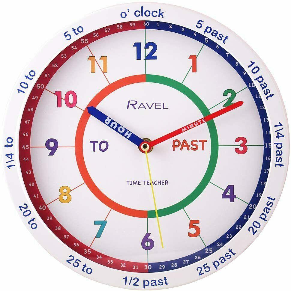 Ravel Time Teacher Wall Clock For Childrens Bedroom R.KC