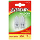 Eveready S819 Halogen Bulb G9 Capsule 450lm 40W Warm White (Pack of 10)