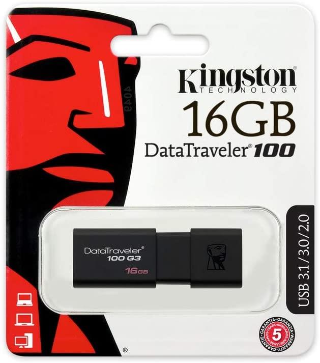 Kingston DataTraveler 100 G3 USB 3.0 Flash Drive- 16 GB
