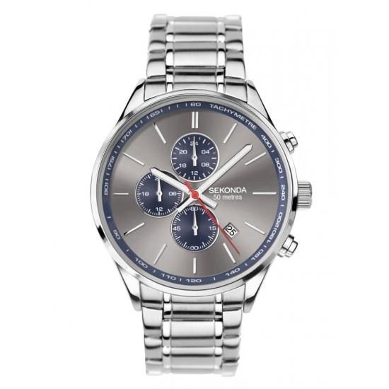 Sekonda Mens Grey Chronograph Dial Bracelet Watch 1712