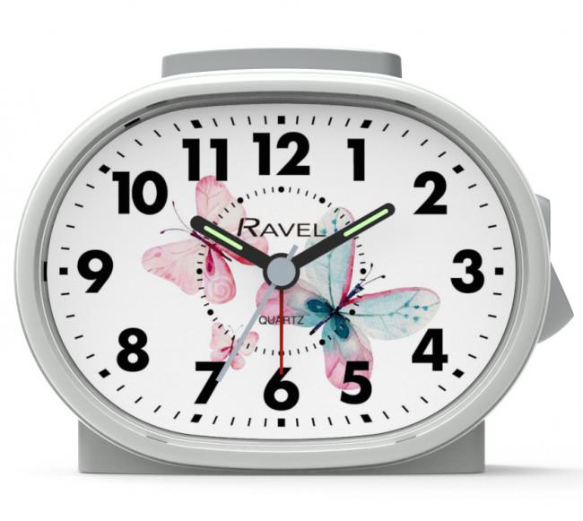 Ravel Butterfly Dial Alarm Clock White RC033.14