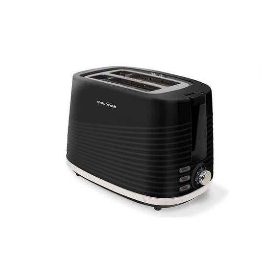 Morphy Richards Dune 2 Slice Toaster Defrost Re-Heat Settings, Black 220026