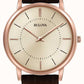 Bulova Mens Ultra Slim Brown Leather Strap 97A126