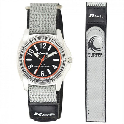 Ravel Deluxe Boy's Girl's 5ATM Bold Fabric Strap watch RD12