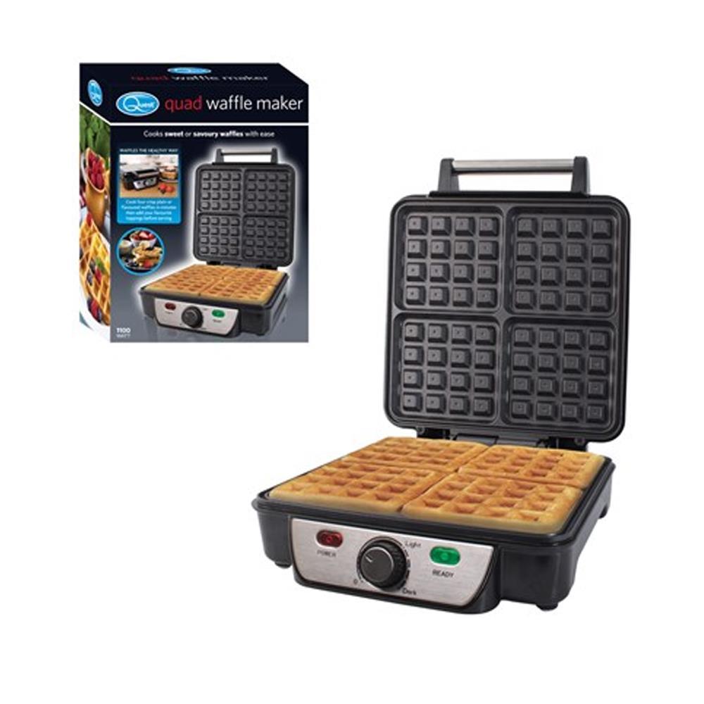 Quad Waffle Maker 4 Perfect Waffles in Minutes 1100w