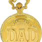 Rojas Quartz DAD Gold Metal Strap Pocket Watch