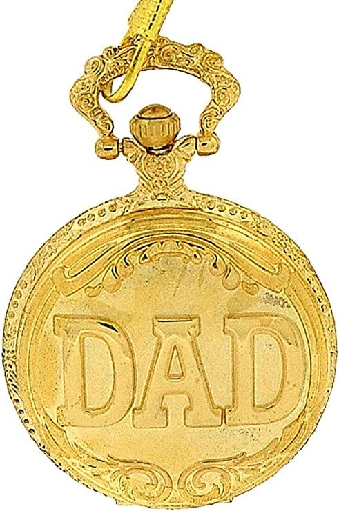 Rojas Quartz DAD Gold Metal Strap Pocket Watch