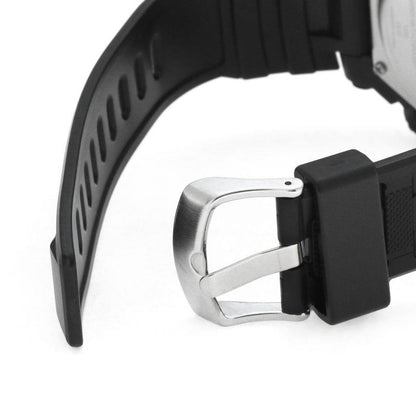 Sekonda Mens Chronograph Dual Time Black Rubber Strap Watch  - 1036