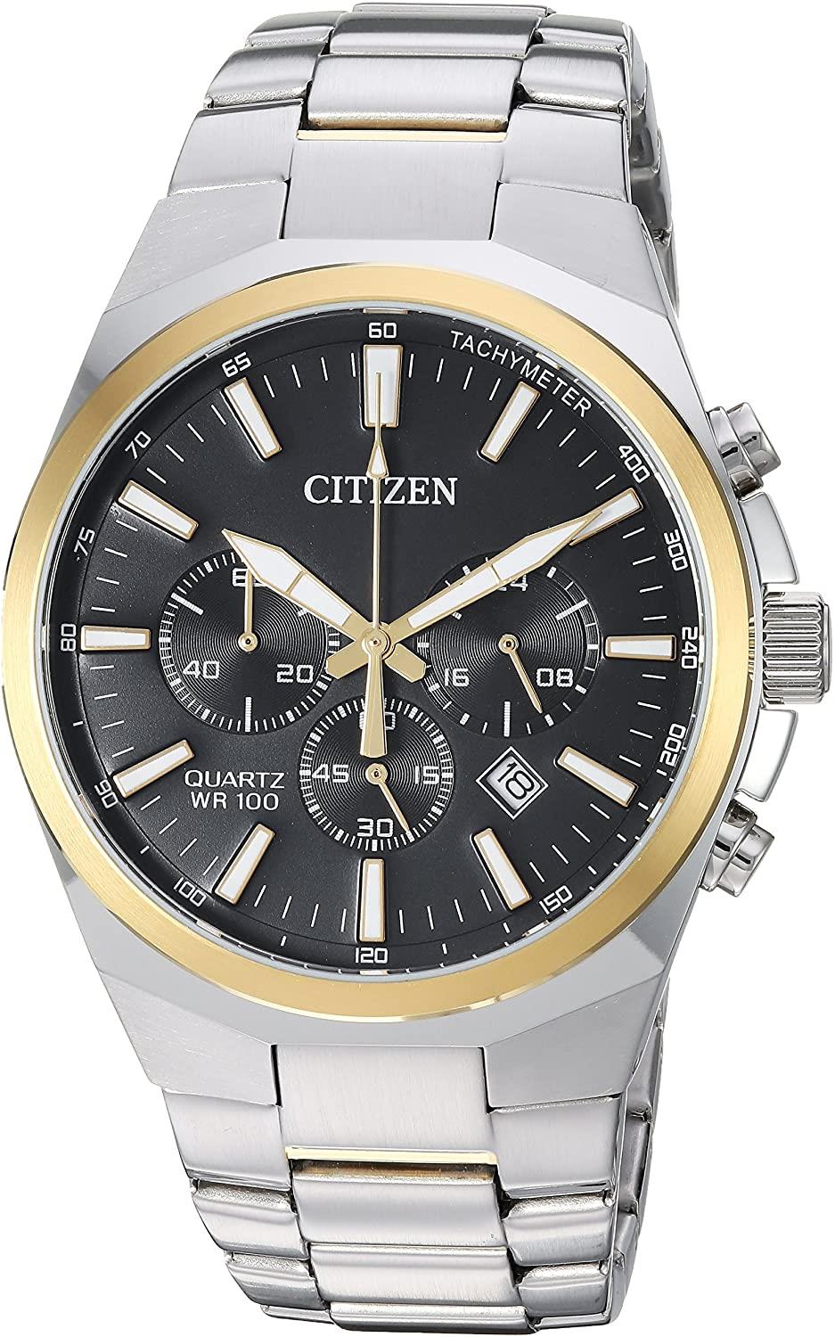 Citizen AN8174-58E Quartz Men's Watch Silver/Gold 40mm Stainless Steel