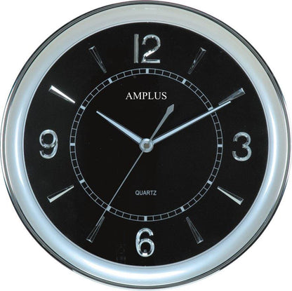 Amplus Analogue Glow in Dark Round Wall Clock White PW164