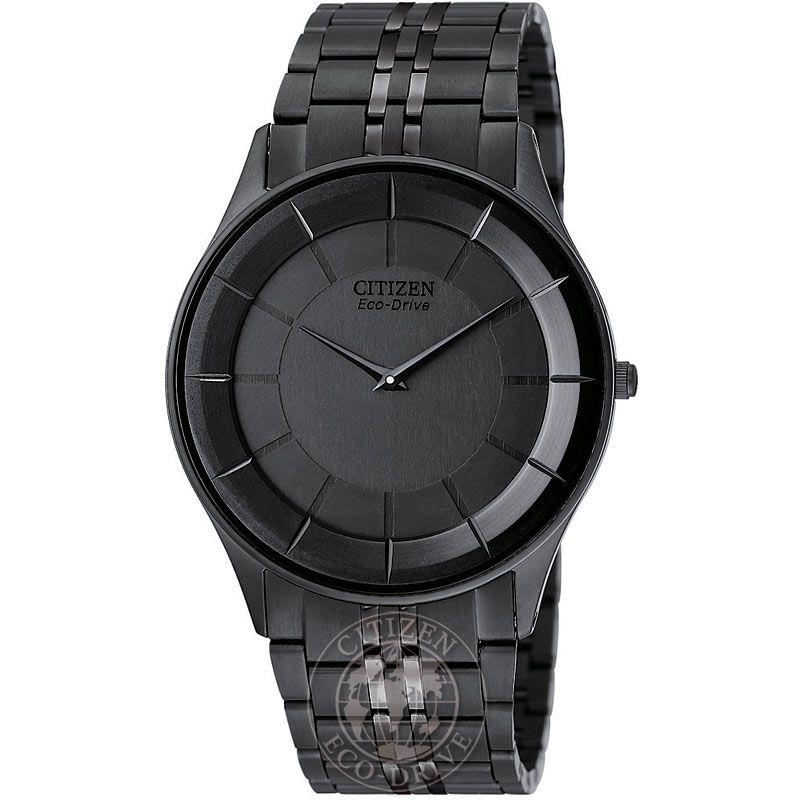 Citizen Men's Eco-Drive Stiletto Black Ion-Plated Watch AR3015-53E