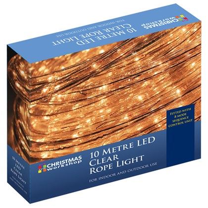 Christmas Workshop 10M LED White Chaser Rope Light (Carton of 8)