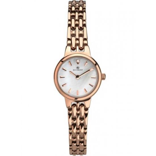 Accurist Ladies Rose Gold Tone Bracelet Watch 8233