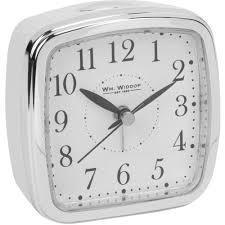 WIDDOP ALARM CLOCK SILVER WITH CHROME EDGE 5151CH