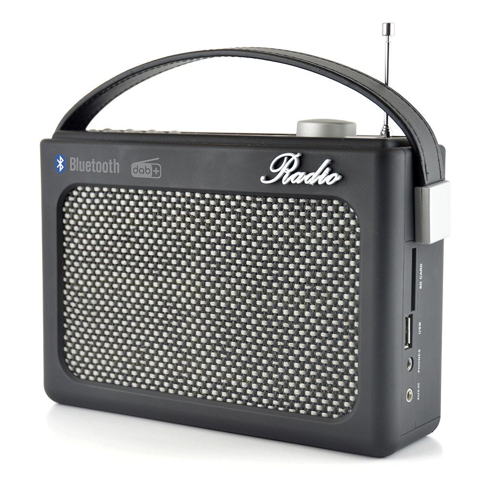 Lloytron DAB+/FM Portable Stereo Radio with Bluetooth - Black (Carton of 6)