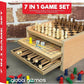 Global Gizmos 7 in 1 Wooden Game Set