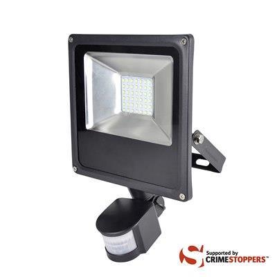 RapidResponse 20w Slimline LED Floodlight with PIR & 1m Cable L8512DP