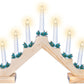 The Christmas Workshop Wooden Christmas Candle Bridge Pine Wood Finish Warm White LED Colour 40cm x 33cm x 5cm Battery Powered