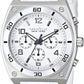 Caravelle New York Mens Clark Chronograph White Rubber Strap Watch 43a126