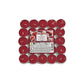 Price's Petali Frosted Cherry Tealights Candle Pack of 25- ALT251704