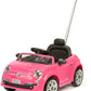 FIAT 500 PUSH/RIDE ON CAR - PINK (Carton of 1)