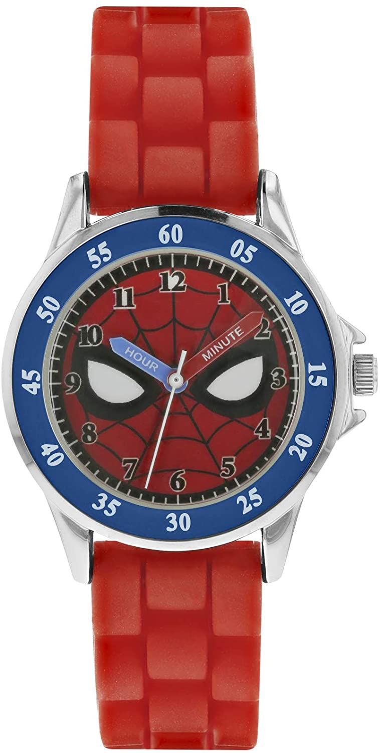 Disney Spiderman Unisex Child Red Rubber strap Watch SMH9000