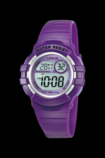 Lorus Girls Chronograph Digital Watch with PU Strap R2385HX9