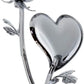 Crystocraft Chrome Plated Rose & Heart Ornament (NAN)