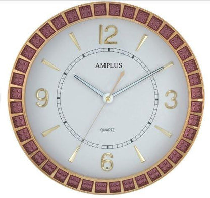 Amplus Wall Clock with Sweep Movement PW182BL