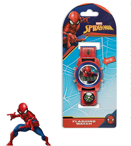 Marvel Spiderman Unisex Child Digital Watch with Textile Strap SPD4586