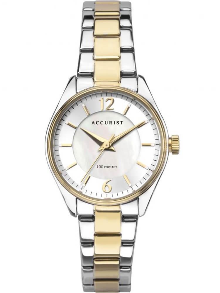 Accurist Two Tone Mother-Of-Pearl Dial Bracelet Watch
