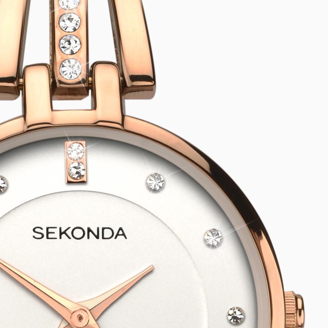 Sekonda Ladies Fashion Classic Rose Gold Bracelet Watch 2468