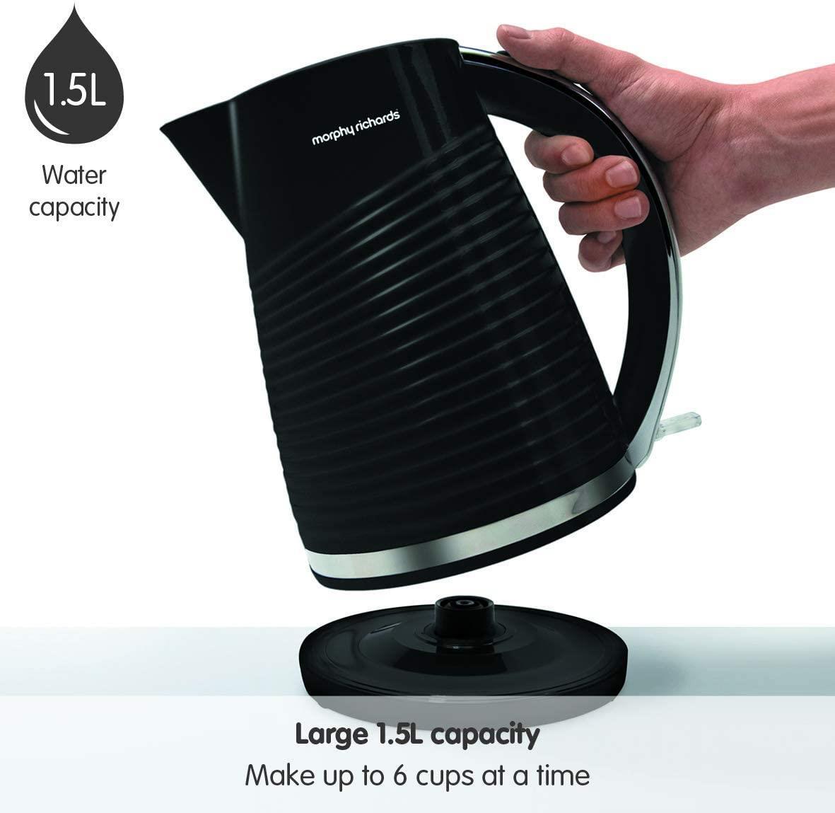 Morphy Richards Jug Kettle Dune, 1.5 liters, Black 108266