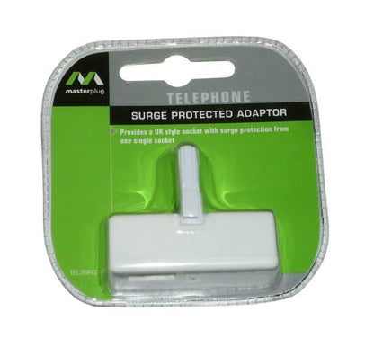 MASTERPLUG Telephone Surge Protector Adaptor (White) TEL2SRG