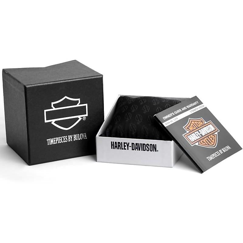 Harley-Davidson Mens Gunmetal Grey Case Wristwatch 78B182