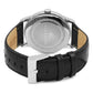 Accurist Men's Fashion Dress Black Leather Strap watch 7189