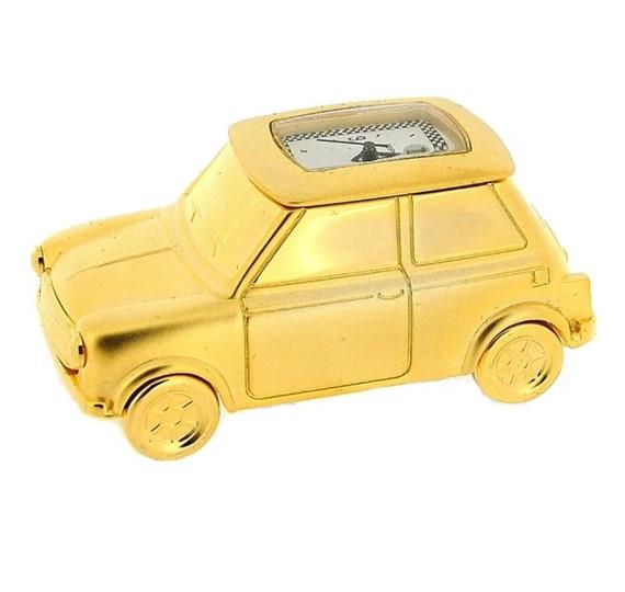 Miniature Clock Gold Mini Motor Car Solid Brass IMP67 - CLEARANCE NEEDS RE-BATTERY