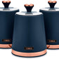Tower Cavaletto 3 Piece Canister Set Blue/Rose gold