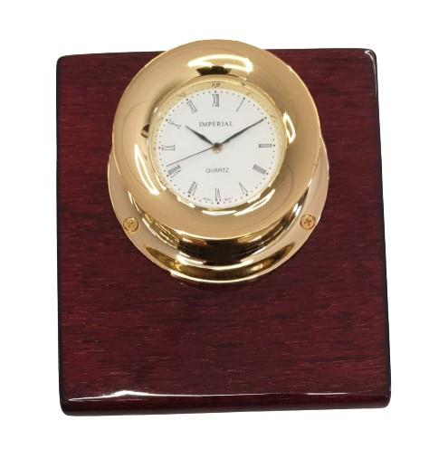 Miniature Clock Gold Plated Nautical compass IMP79 - CLEARANCE NEEDS RE-BATTERY